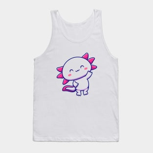 Smiling Axolotl Design T-shirt Hoodies Tank Top